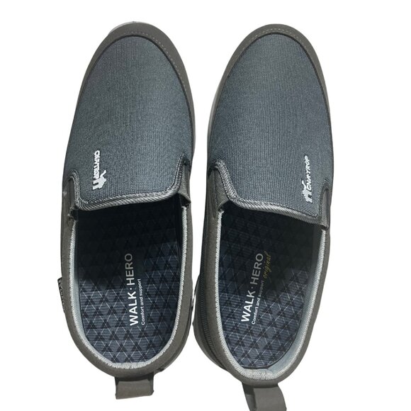 Men’s Slip-On Walking Shoes Comfort Arch Support Loafers Gray Size 44 - Picture 9 of 9